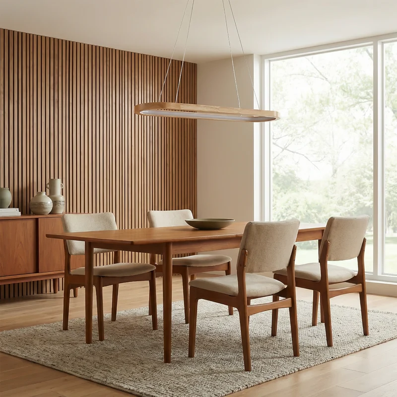LED-Hängelampe aus Naturholz, warme Atmosphäre – Obscalis