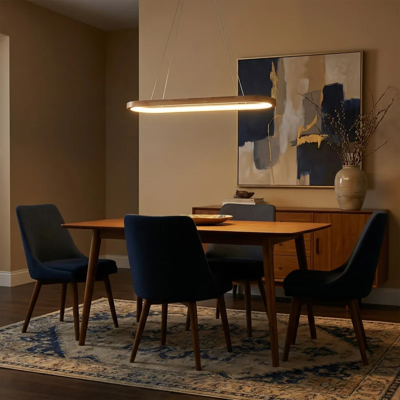 LED-Hängelampe aus Naturholz, warme Atmosphäre – Obscalis