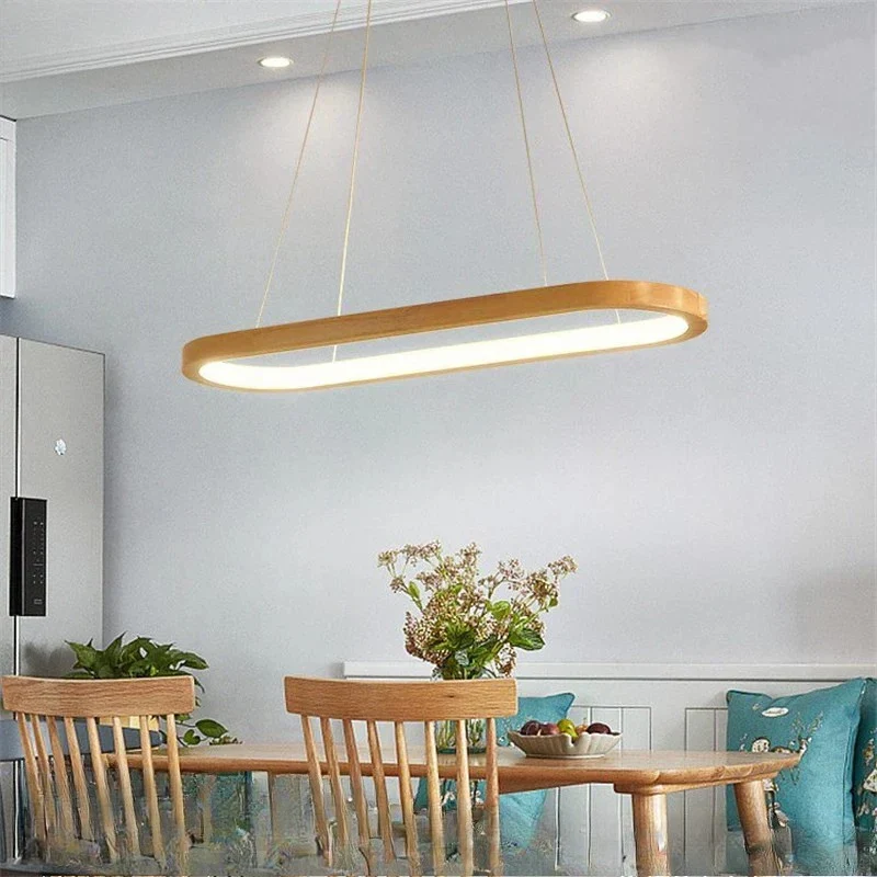 LED-Hängelampe aus Naturholz, warme Atmosphäre – Obscalis