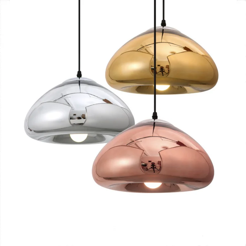 Hemisphärische Pendelleuchte aus Aluminium mit Spiegel-Finish – Aurovia