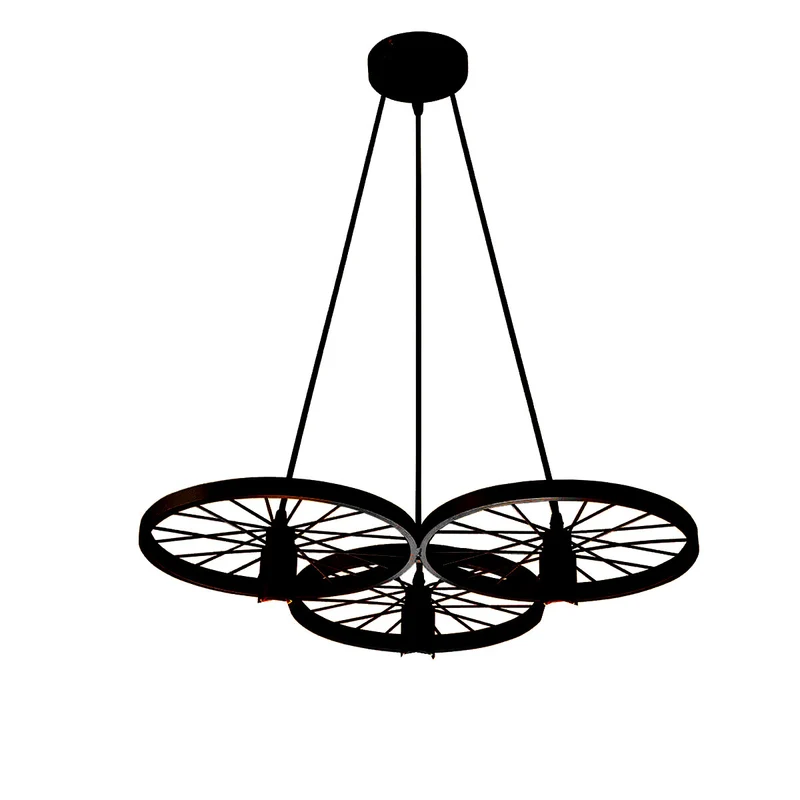 Vintage Deckenpendelleuchte Industrielles Rad Pendel Hängende Retro Lampe ~ 3246