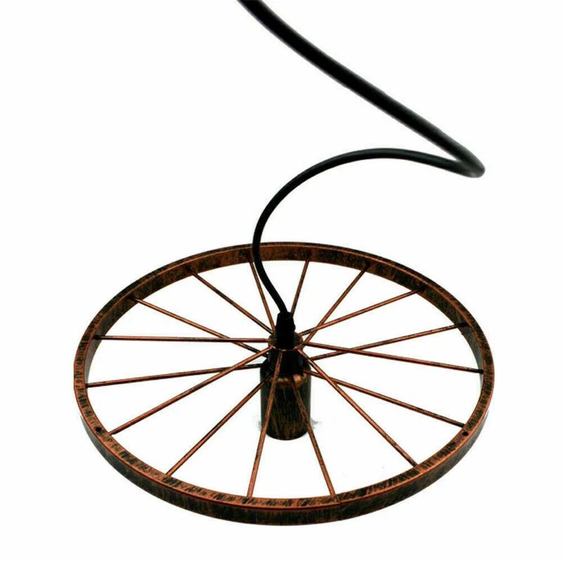 Vintage Deckenpendelleuchte Industrielles Rad Pendel Hängende Retro Lampe ~ 3246