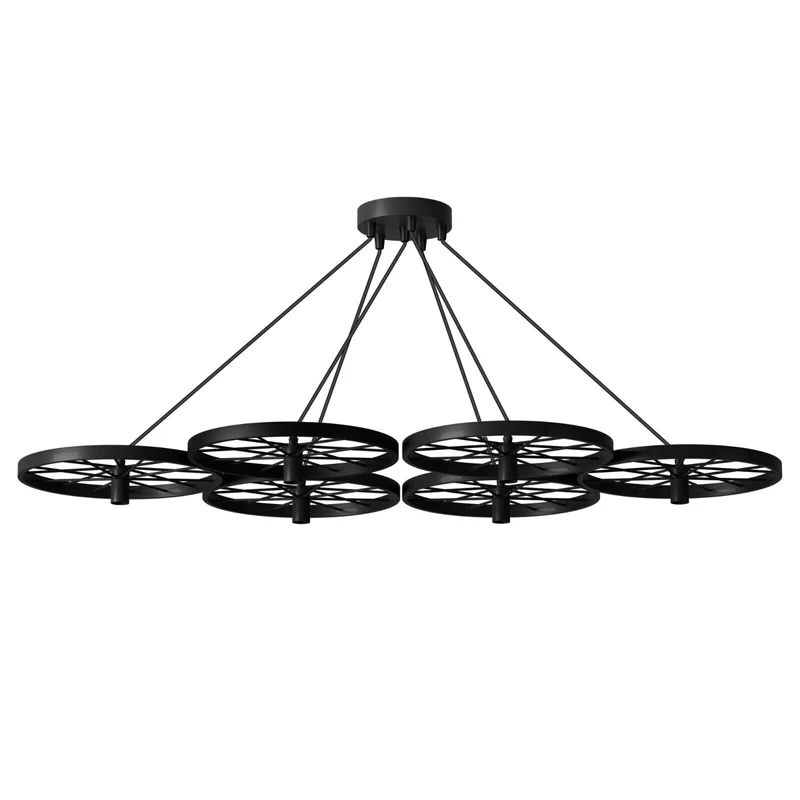 Vintage Deckenpendelleuchte Industrielles Rad Pendel Hängende Retro Lampe ~ 3246