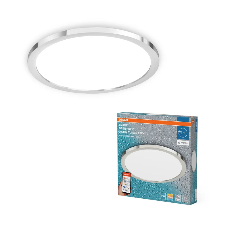 OSRAM Matter SMART+ ORBIS DISC LED Bad Deckenleuchte 30cm Tunable Weiß 18W / 3000-6500K