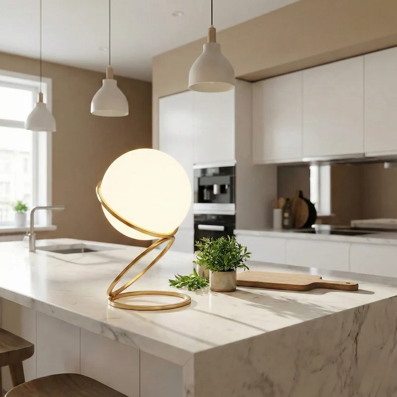 Künstlerische Tischlampe in Kugelform – Sphéria