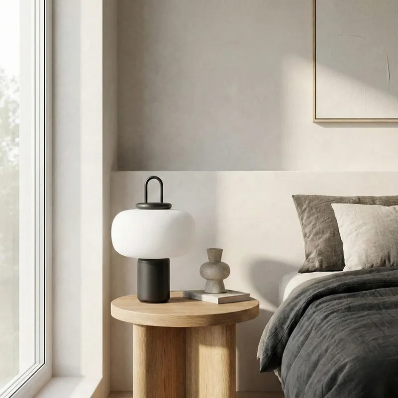Nachttischlampe im Retro-Camping-Stil Eleganz – Manhattan Beam