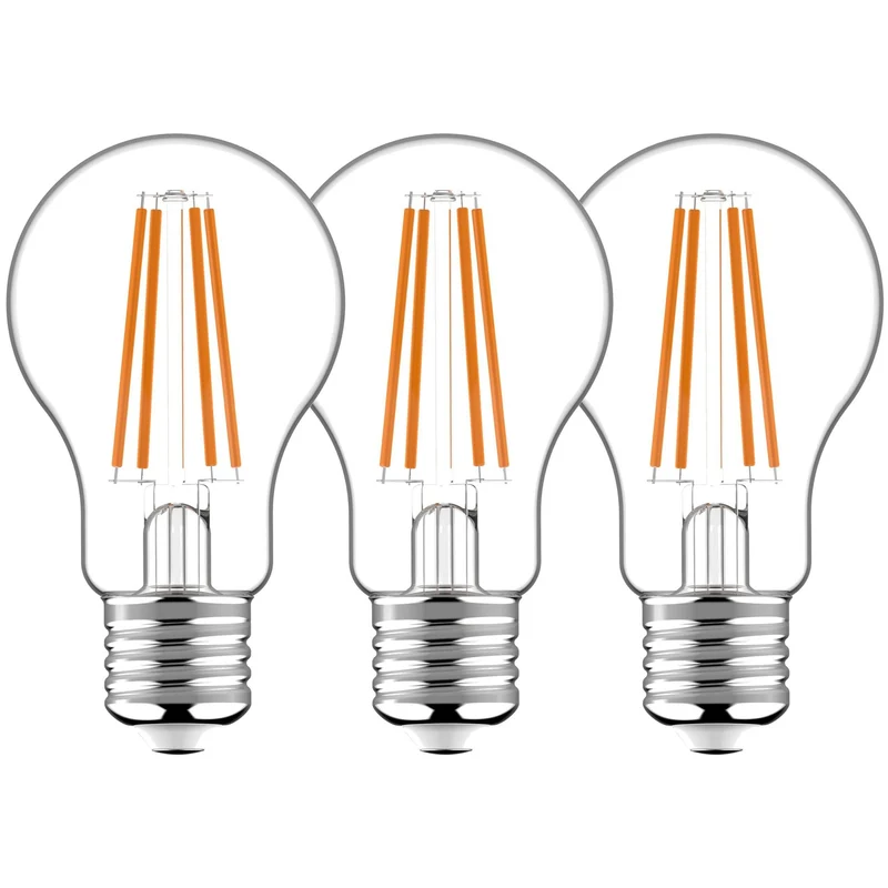 E27 LED-Lampe 806 lm – Klassisches Design – Warmweißes Licht – 3er-Pack