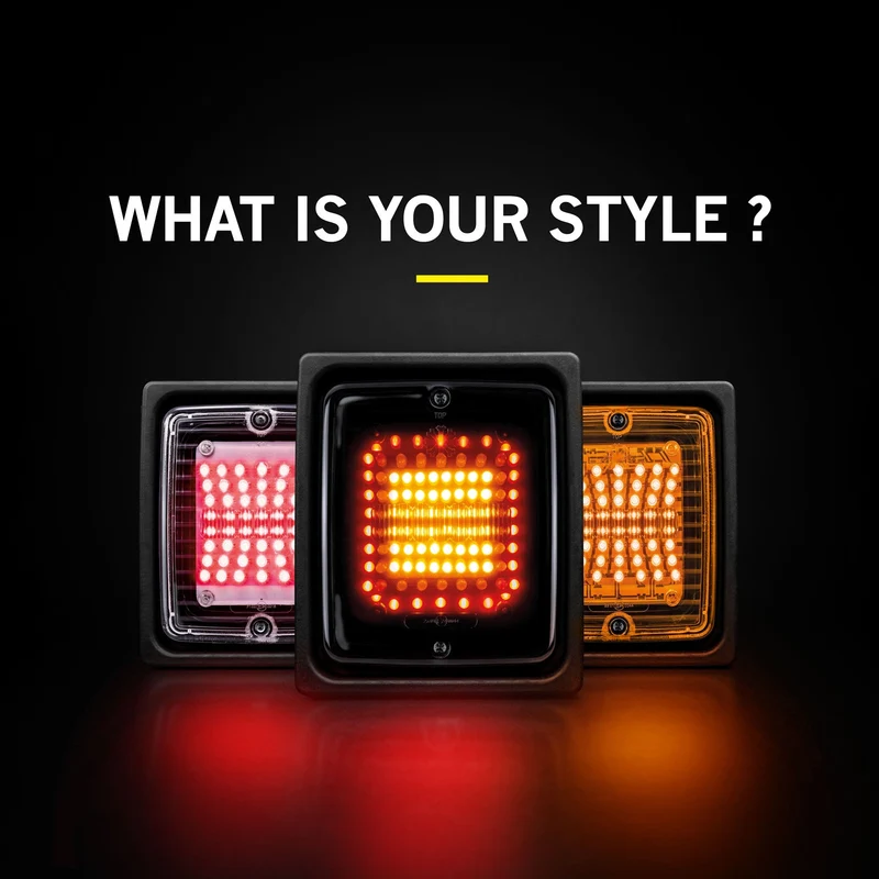 Strands Dark Knight Square IZE LED-Rücklichter mit dunkler Linse