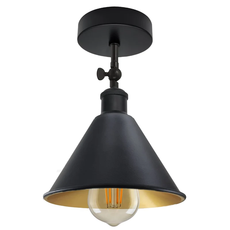 Schwarze Deckenleuchten verstellbar Vintage Deckenlampe~3259