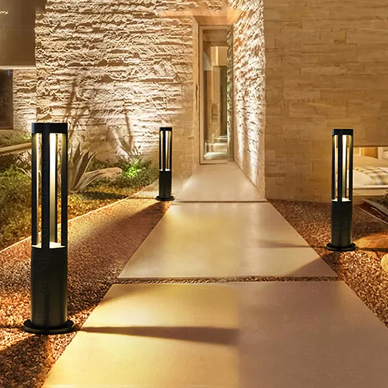 Beleuchteter Gartenpfosten aus Aluminium – Mirzéa