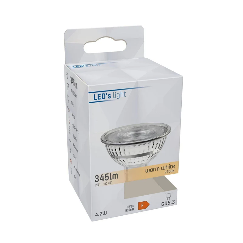 LED Spot GU5.3 4W warmweiß Klar PAR16 12V - LED's Light