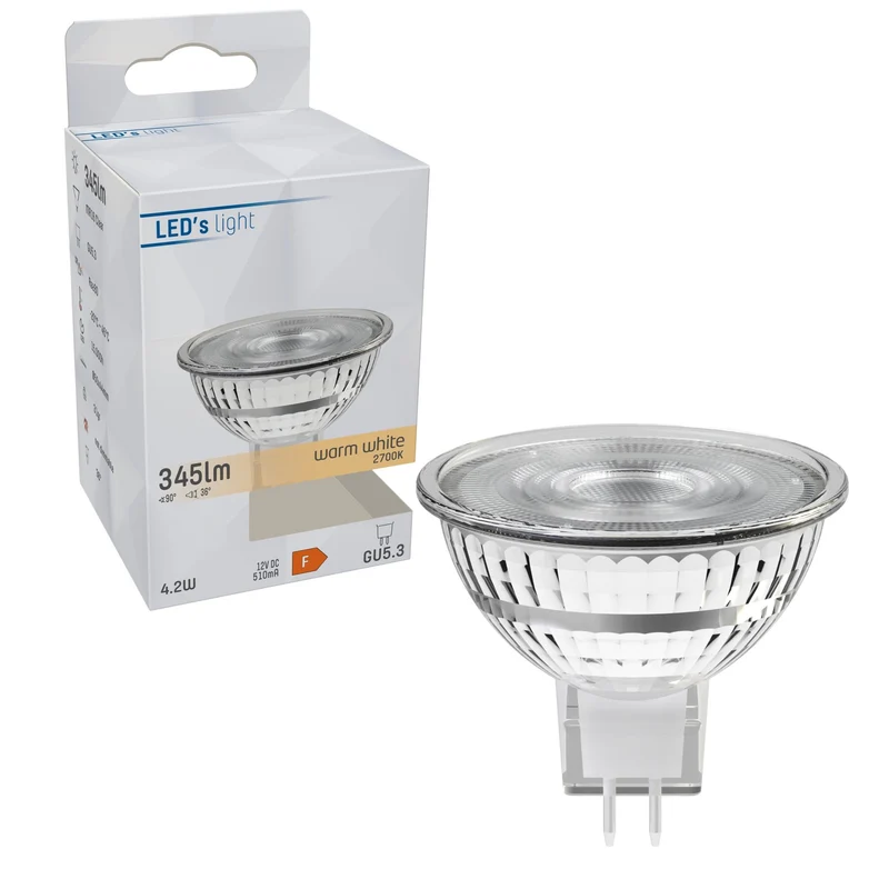LED Spot GU5.3 4W warmweiß Klar PAR16 12V - LED's Light