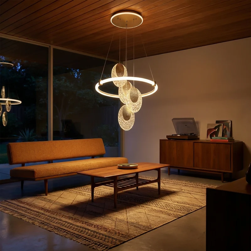 Moderner Kronleuchter im Ring-Design – Arcéa