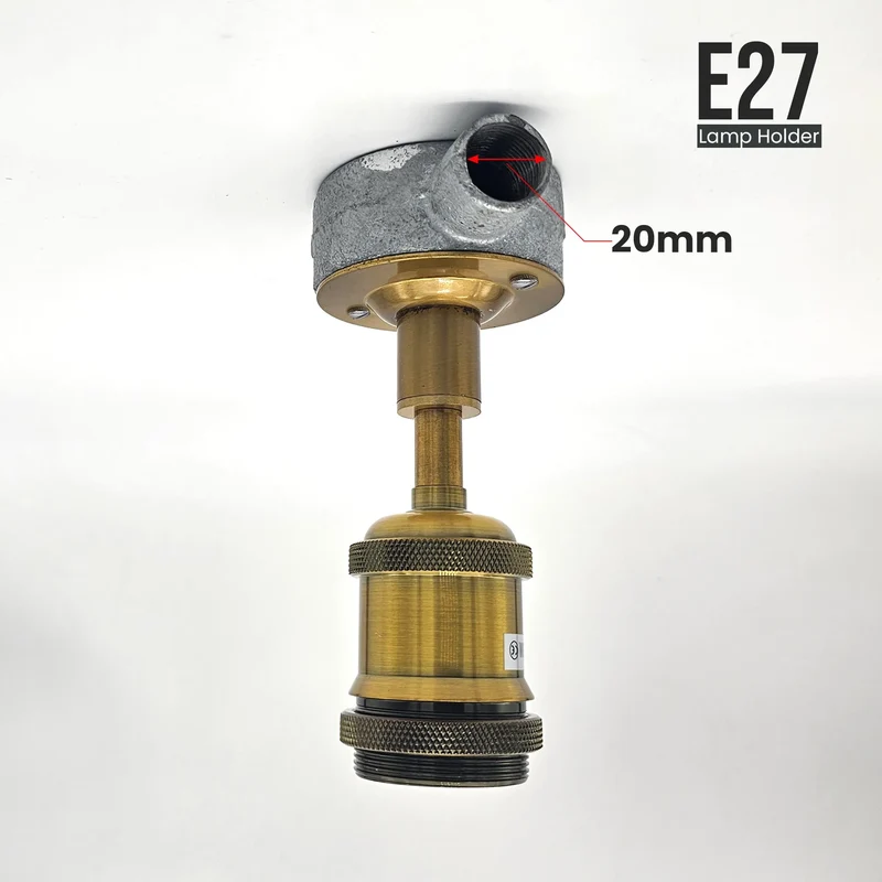 Industrie E27 Lampenfassung mit 20 mm Leerrohreinstieg Deckenleuchte ~3242