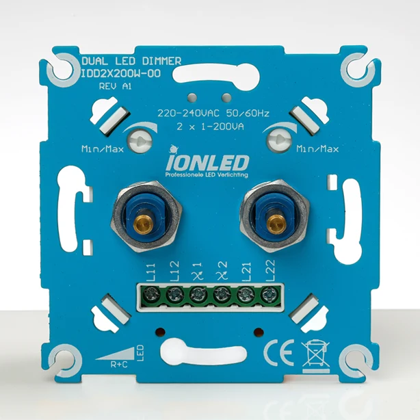 DUO Universal-LED-Dimmer 2x 200W | Phase-Off/On-Schneiden – Pro-Serie