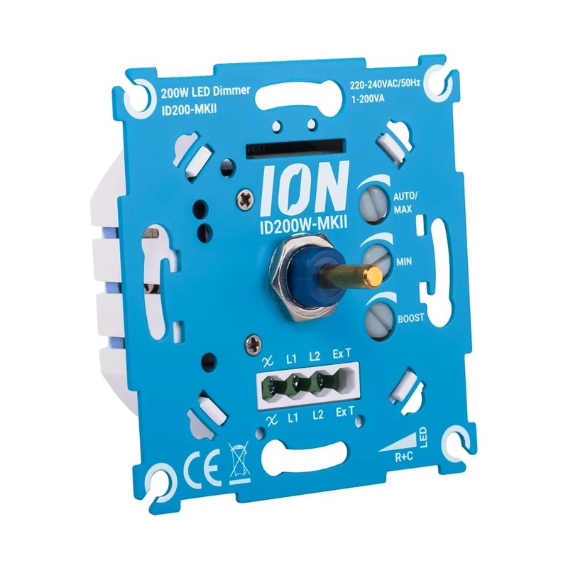 Ionen-LED-Dimmer universal 200W | Phasen-Aus/Ein-Schneiden | Pro-Serie