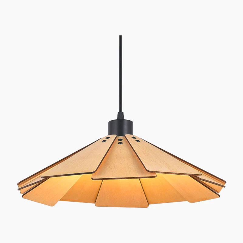 Pendant Light Fixture Retro Japanese Style for Dining Room/Bar, Wood