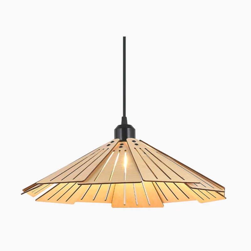 Pendant Light Fixture Retro Japanese Style for Dining Room/Bar, Wood