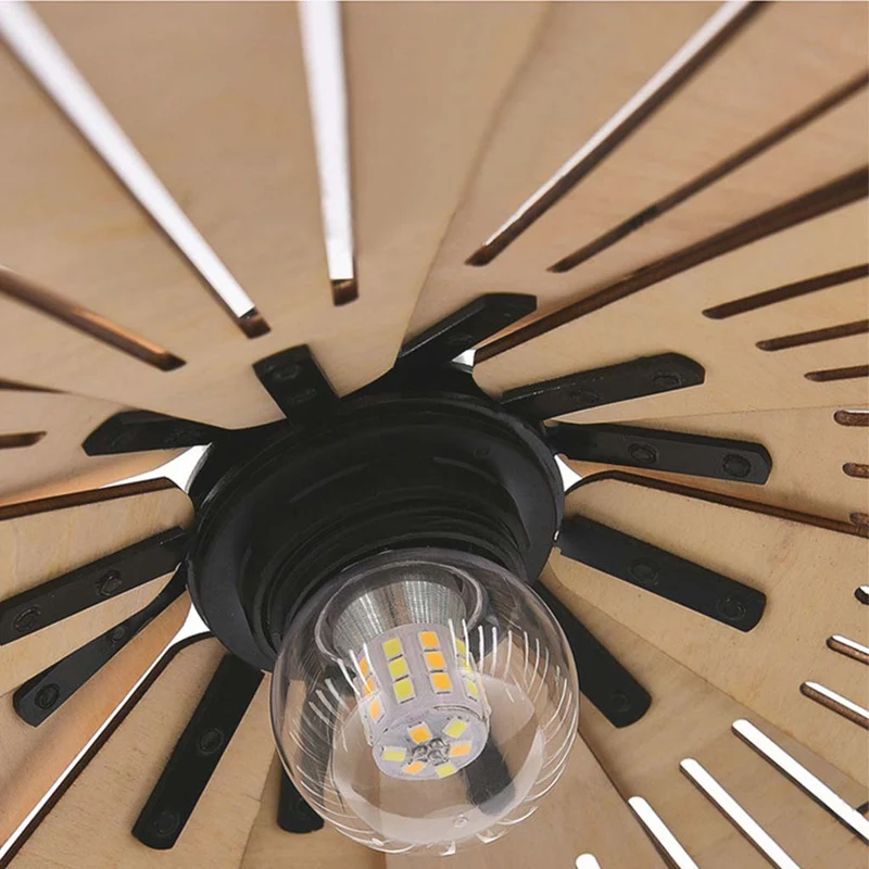 Pendant Light Fixture Retro Japanese Style for Dining Room/Bar, Wood