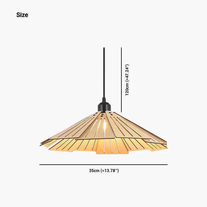 Pendant Light Fixture Retro Japanese Style for Dining Room/Bar, Wood