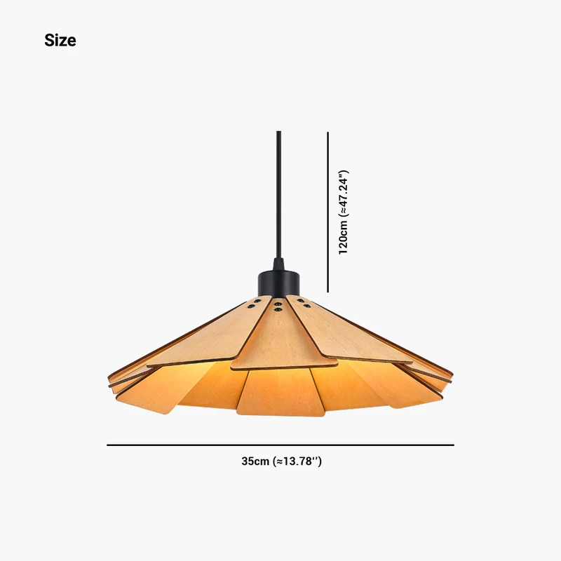 Pendant Light Fixture Retro Japanese Style for Dining Room/Bar, Wood