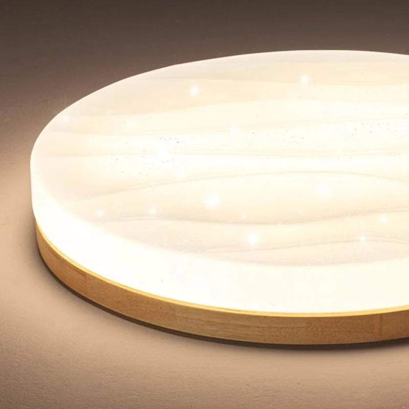 Flush Mount Ceiling Light Modern Geometric Wood