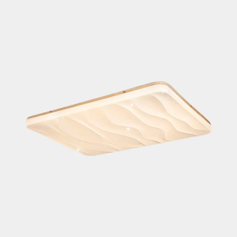 Flush Mount Ceiling Light Modern Geometric Wood
