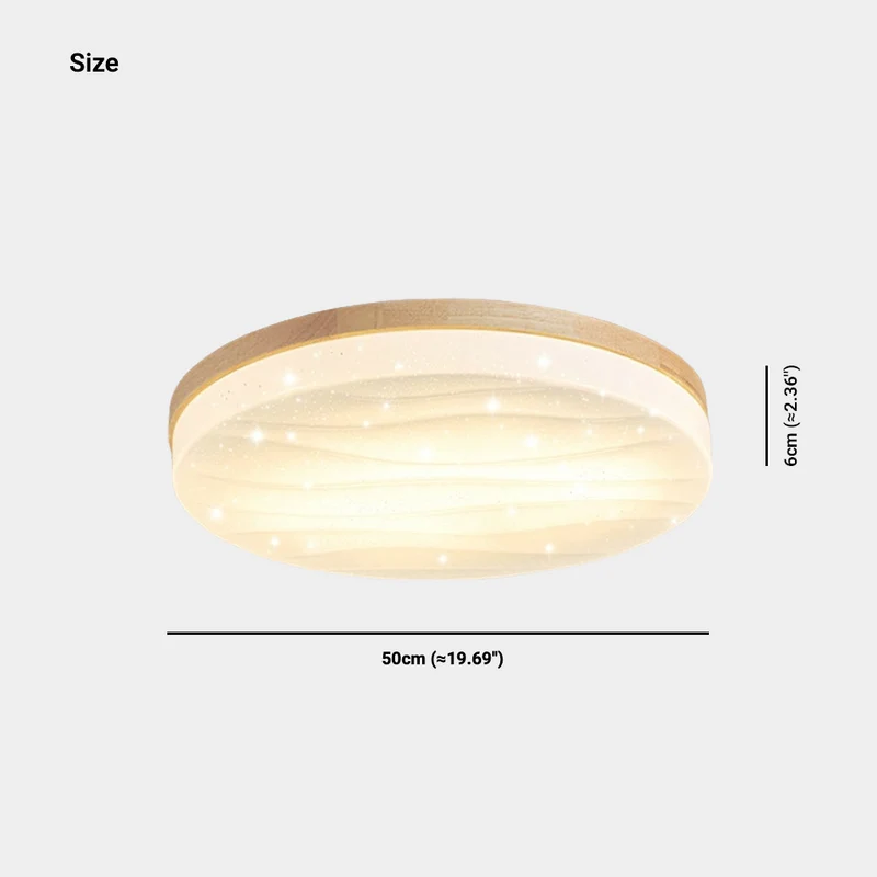 Flush Mount Ceiling Light Modern Geometric Wood