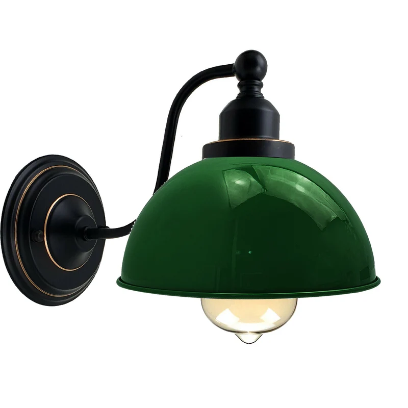 Retro-Kuppel-Wandleuchte, Industrie-Wandleuchte aus Metall ~3211