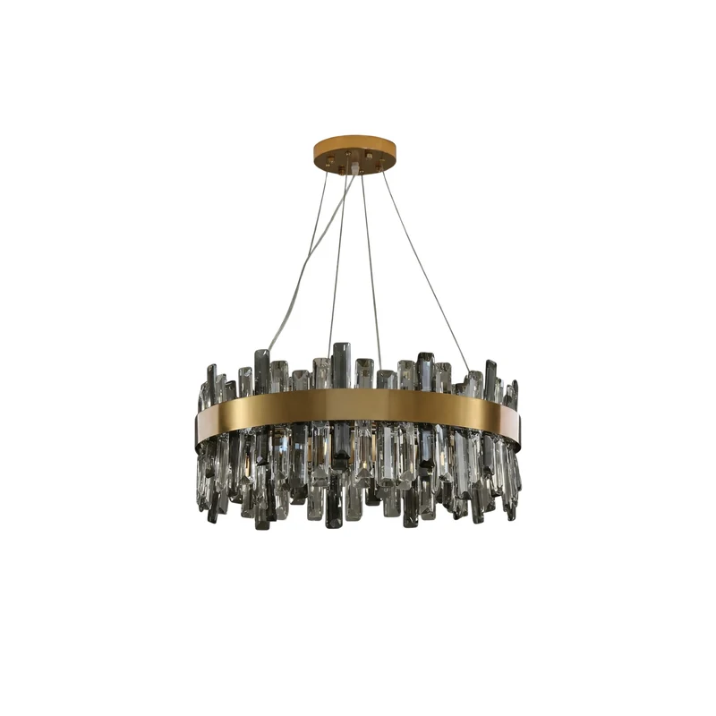 Kreisförmiger Kronleuchter Gold Kristall Hochglanz Royal Design – Vella