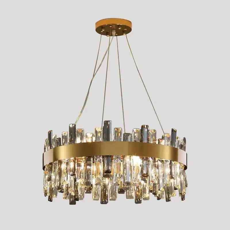 Kreisförmiger Kronleuchter Gold Kristall Hochglanz Royal Design – Vella