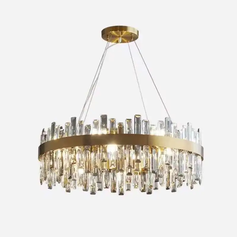 Kreisförmiger Kronleuchter Gold Kristall Hochglanz Royal Design – Vella