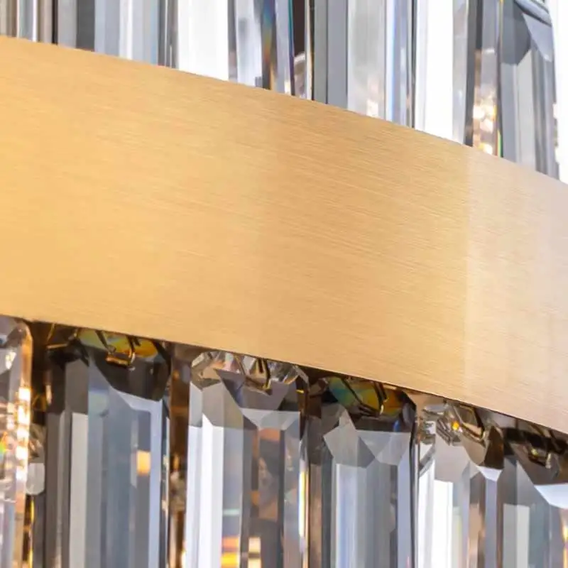 Kreisförmiger Kronleuchter Gold Kristall Hochglanz Royal Design – Vella