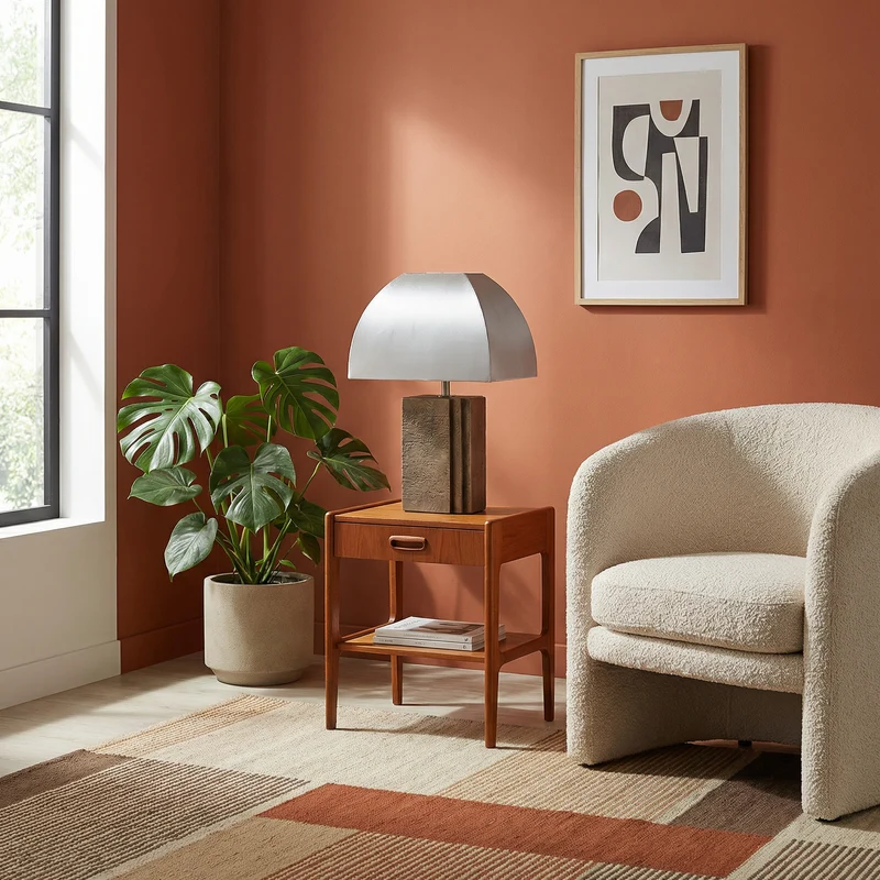 Dimmbare Nachttischlampe Zeitgenössisch Luxus-Finish und Edle Materialien – Luma