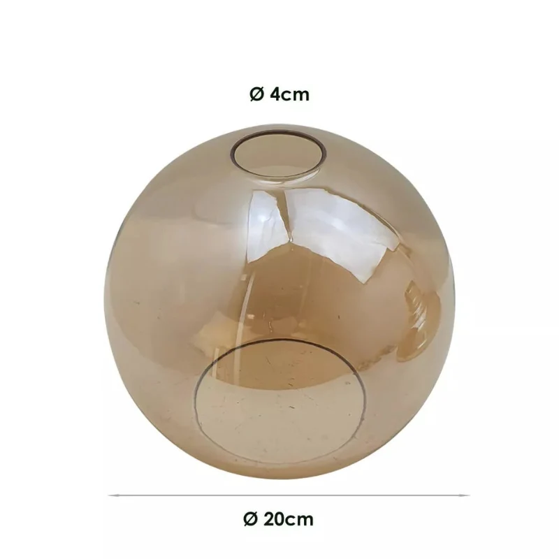 Glas-Lampenschirme für Hänge, Wandleuchte creme bernstein ~3184