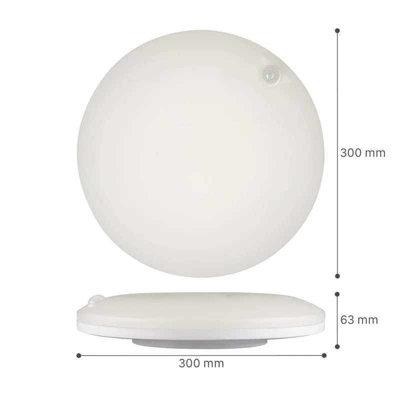 LED Deckenleuchte 18W 2160lm 3000K warmweiß IP54 Weiß - LED's Light