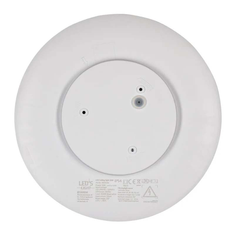 LED Deckenleuchte 18W 2160lm 3000K warmweiß IP54 Weiß - LED's Light