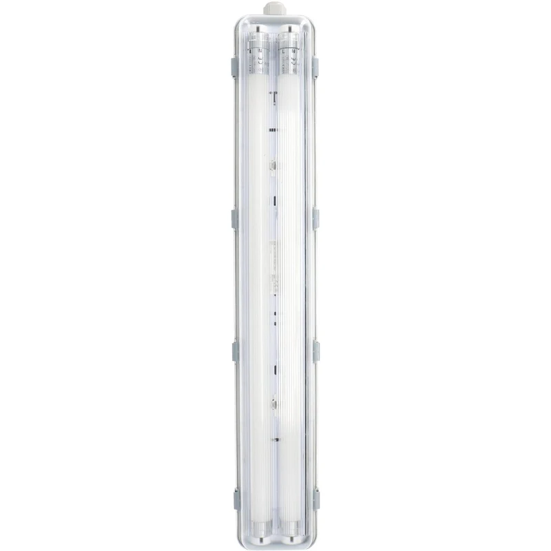 Feuchtraumleuchte mit LED-Röhren 60 cm 2x 7,5W neutralweiß IP65 G13 - LED's Light