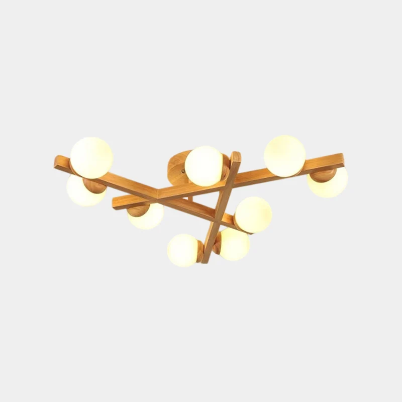 Semi Flush Mount Glass Ball Ceiling Light