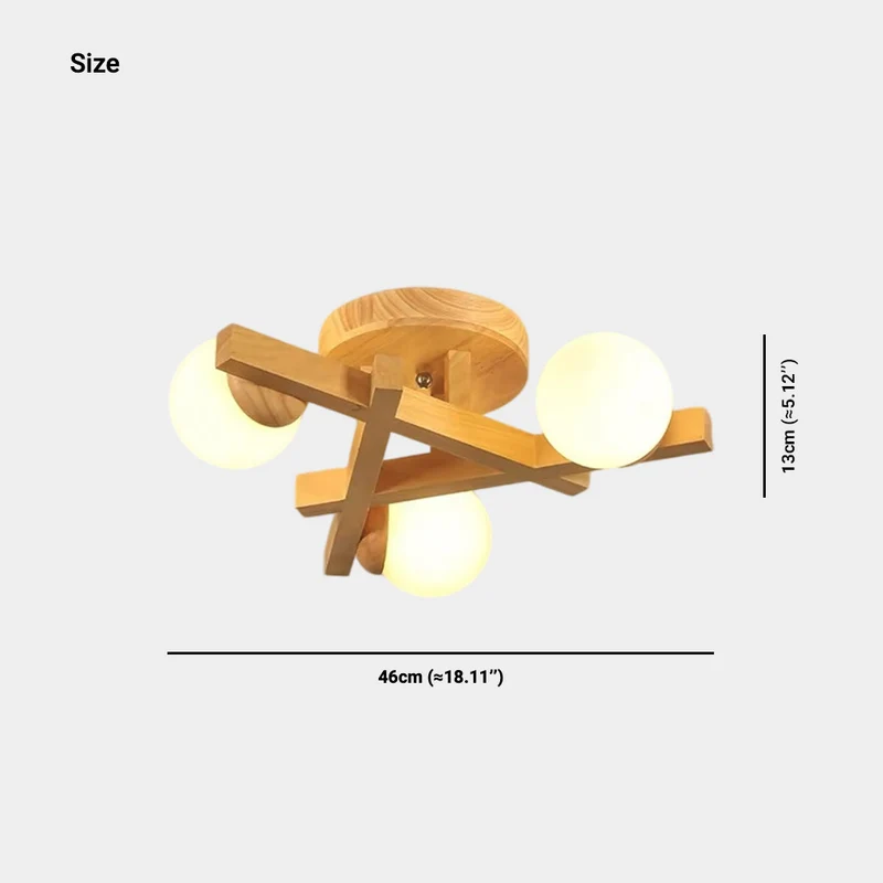 Semi Flush Mount Glass Ball Ceiling Light
