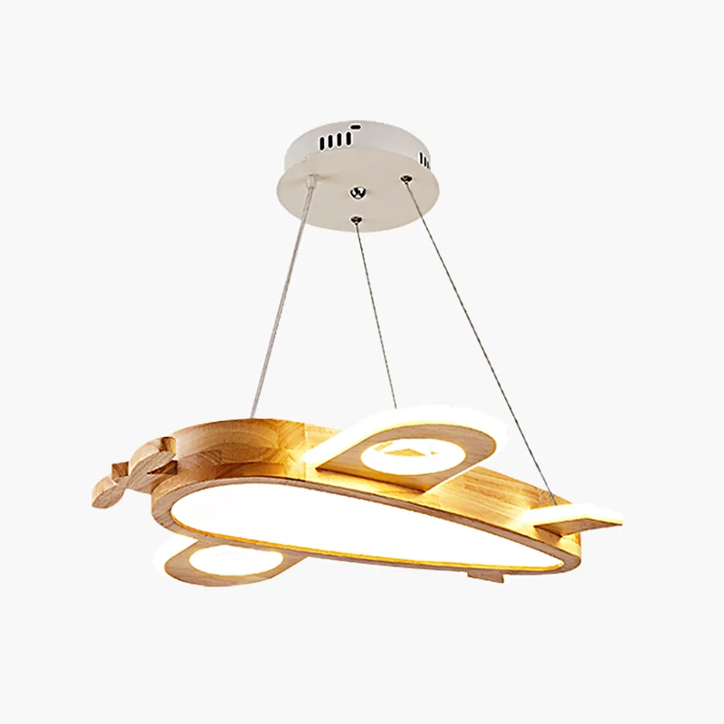 Ceiling Light Airplane Pendant Chandelier Cute Wood Acrylic for Kids Room