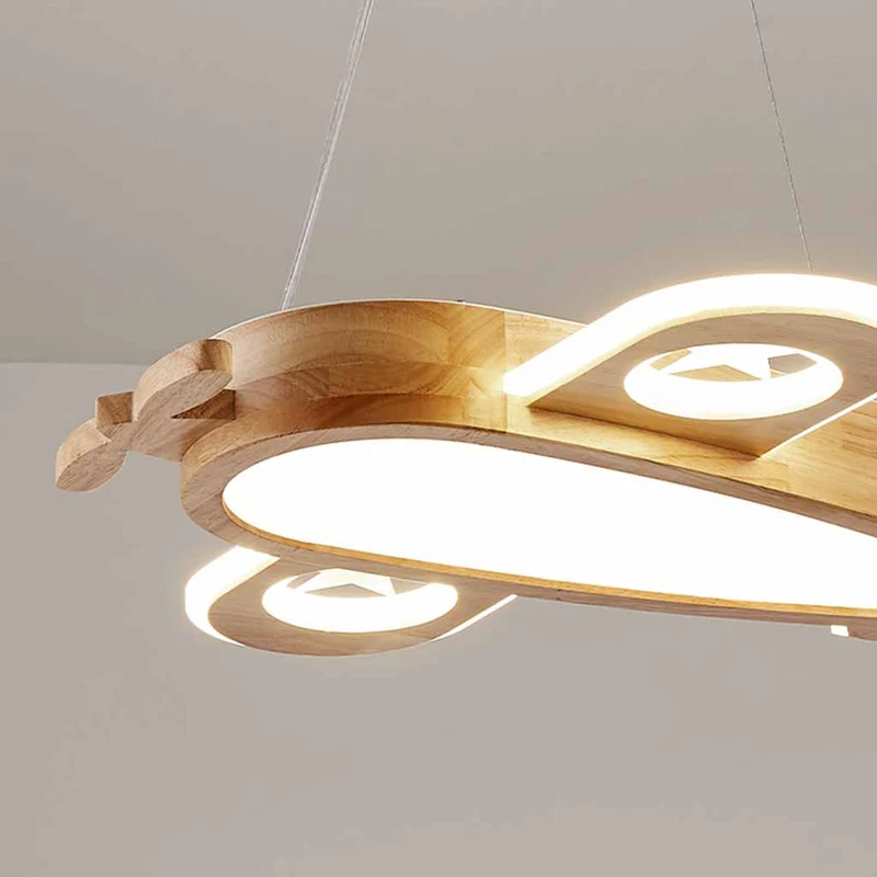 Ceiling Light Airplane Pendant Chandelier Cute Wood Acrylic for Kids Room