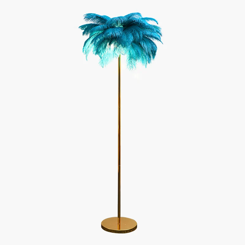 Ostrich Feather Floor Lamp Nordic Style Standing, 3 Colors