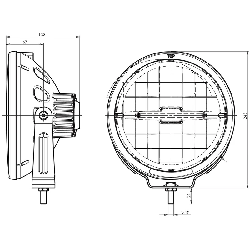 WAS W116 ECO Voll-LED-Strahler, superhell, 9 Zoll