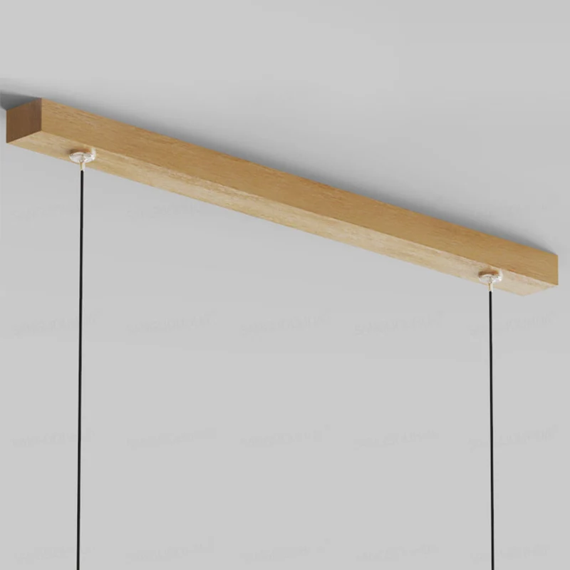 Pendant Lighting Modern Minimalist Linear, Wood