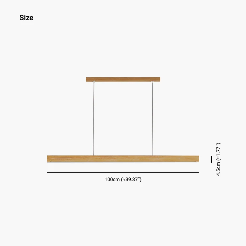 Pendant Lighting Modern Minimalist Linear, Wood