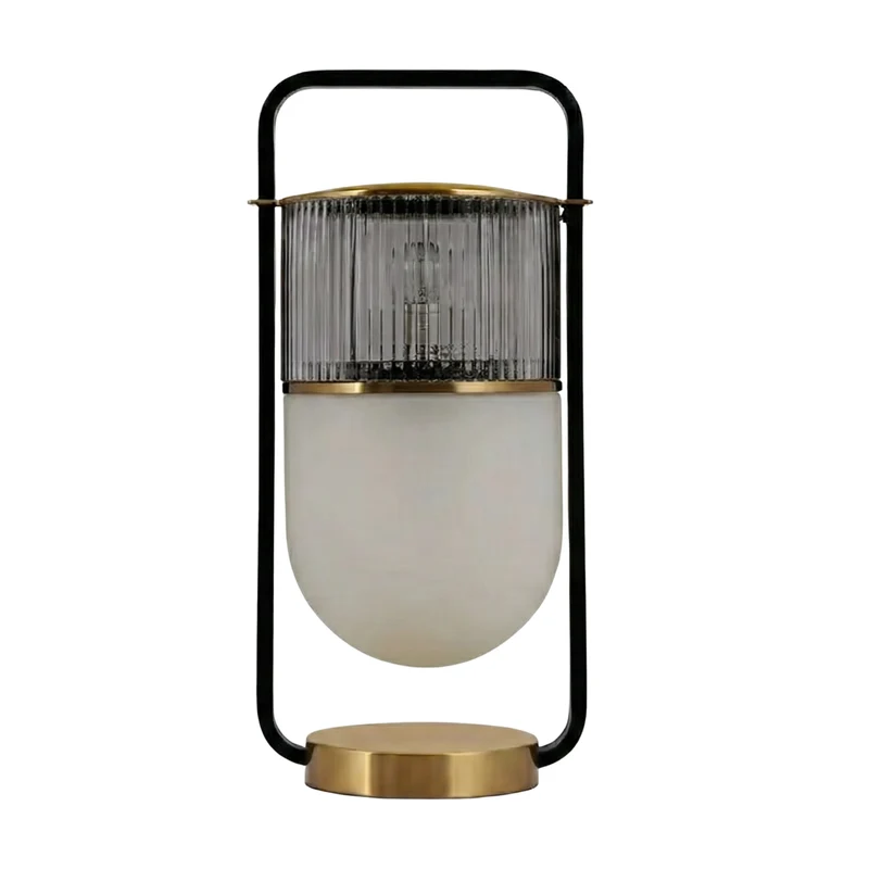 Skulpturale Nachttischlampe im zeitgenössischen Stil, inspiriert vom europäischen Design – Nébula