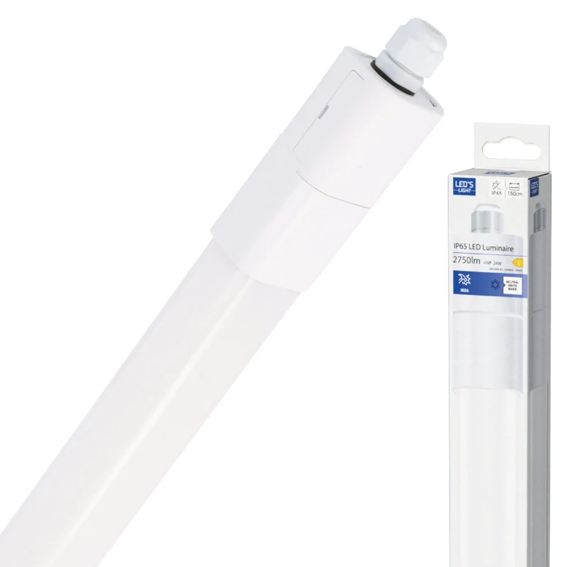 LED-Feuchtraumleuchte Slim 150cm 24W neutralweiß IP65 - LED's Light