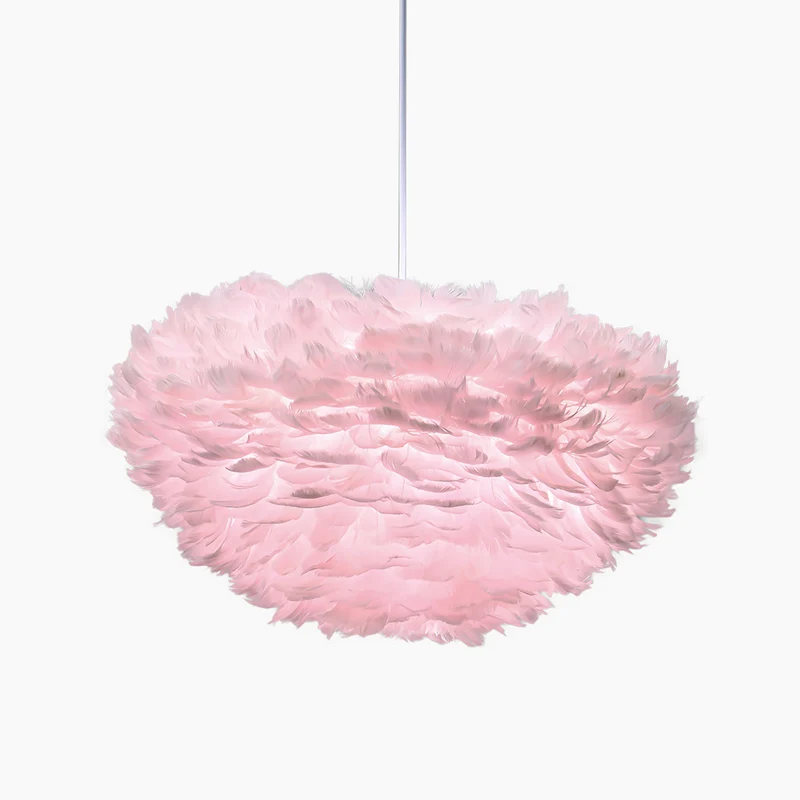 Pendant Light Chandelier Luxury Goose Feather Globe, 6 Colors