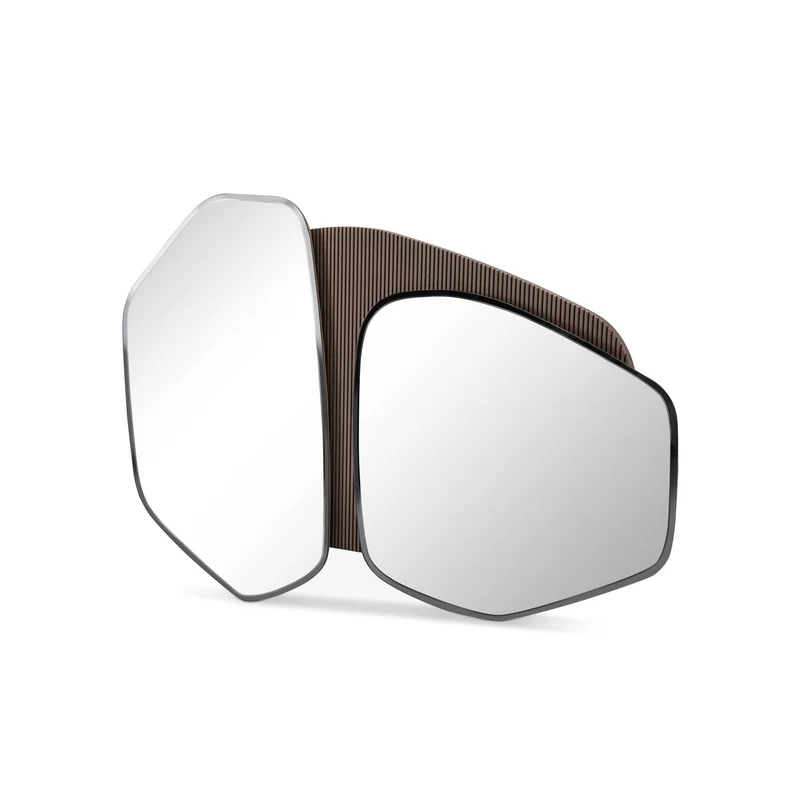 Casa Padrino Luxus Wandspiegel Grau 142 x 90 x H. 5 cm - Wandspiegel mit Spiegelglas - Moderne Wohnzimmer Möbel - Luxus Qualität